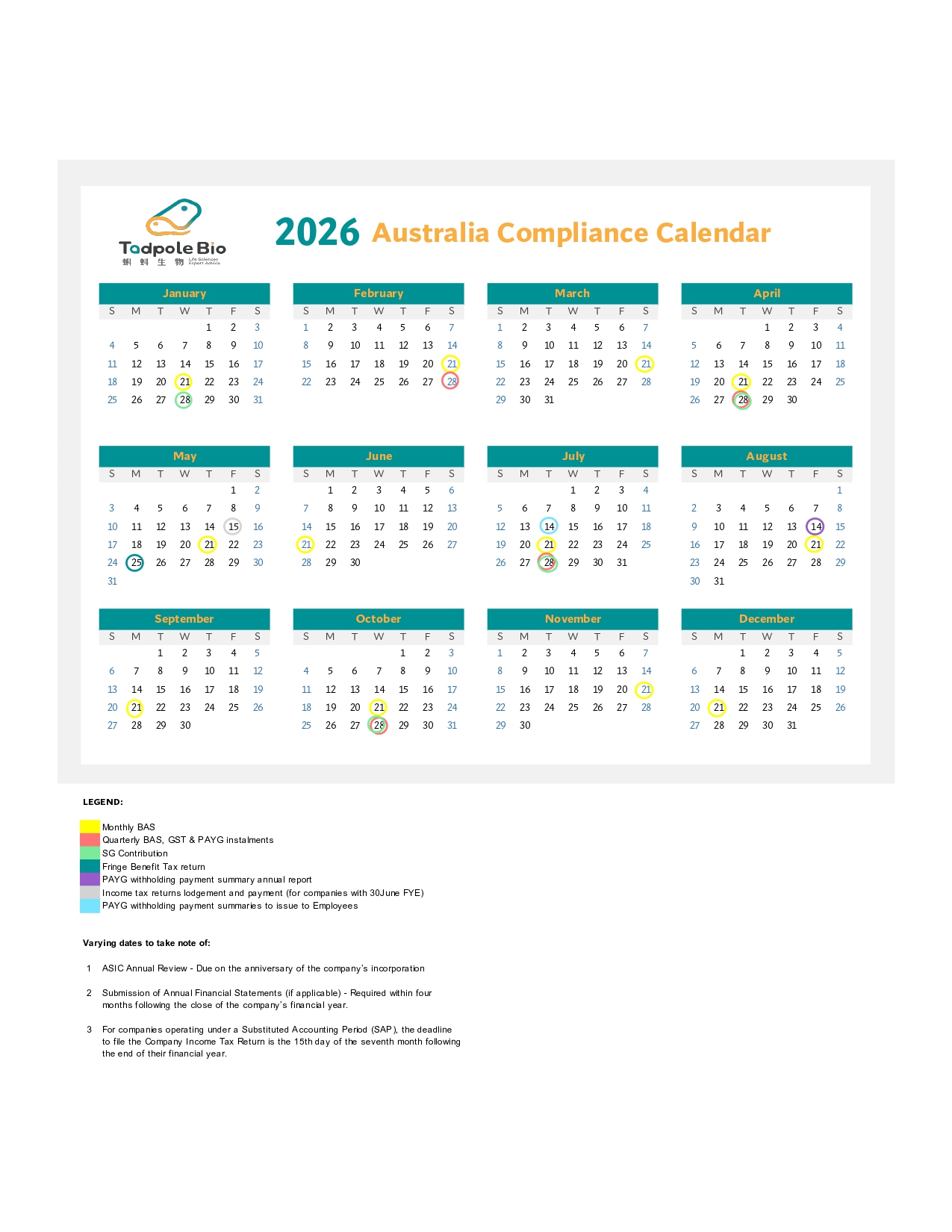 Tadpole Compliance Calendar 2026_page-0001